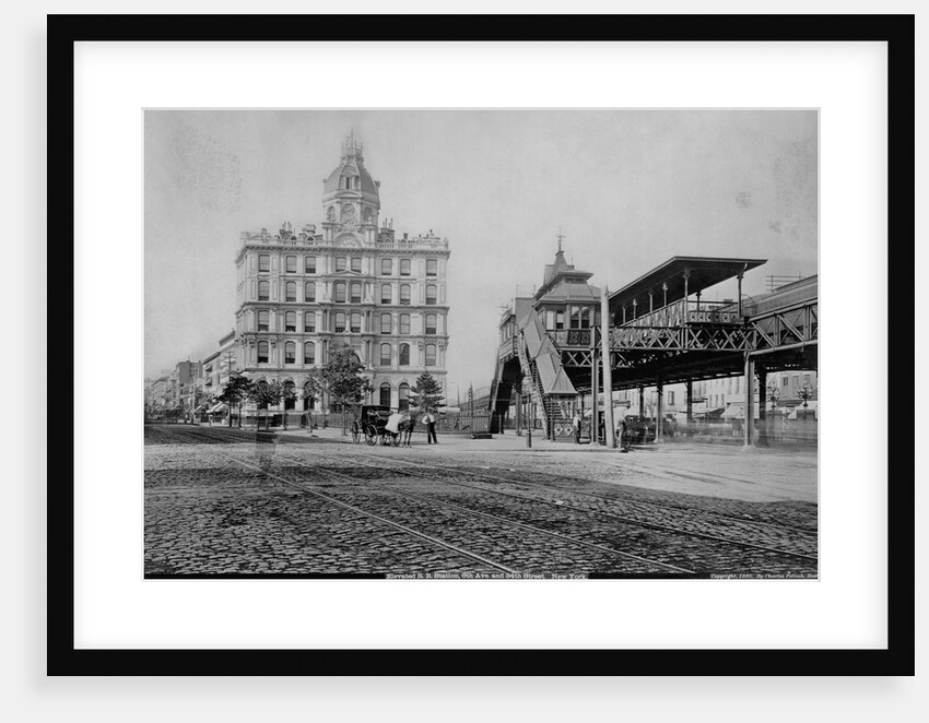 Elevated Train Station in New York by Anonymous