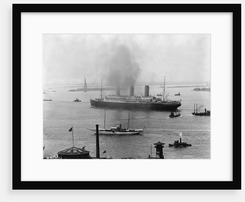 The S.S. Imperator in New York Harbor by Anonymous