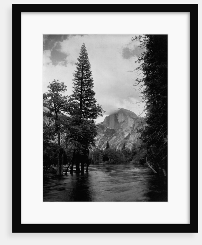 Half Dome Over Merced River by Anonymous