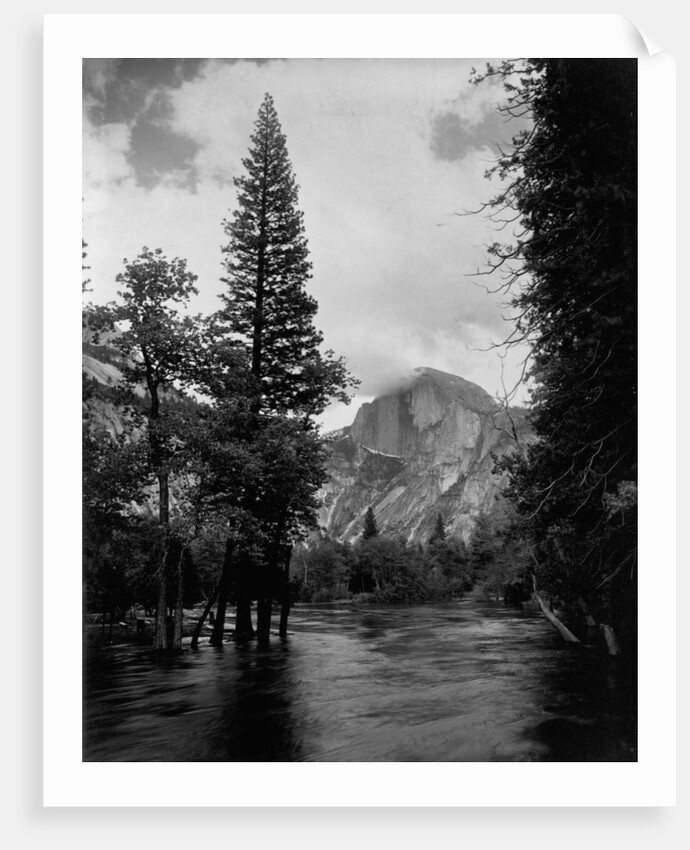 Half Dome Over Merced River by Anonymous