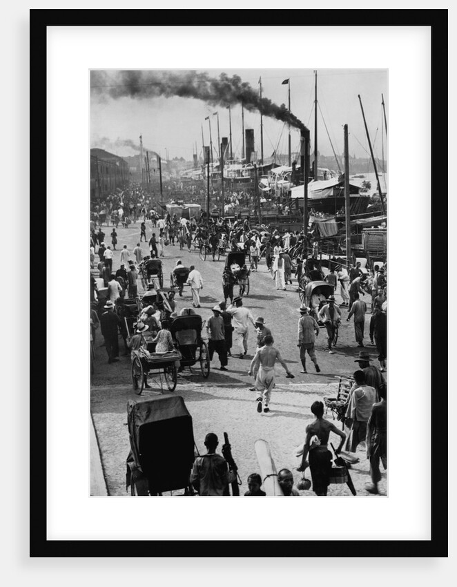 Crowds on The Bund in Shanghai by Anonymous