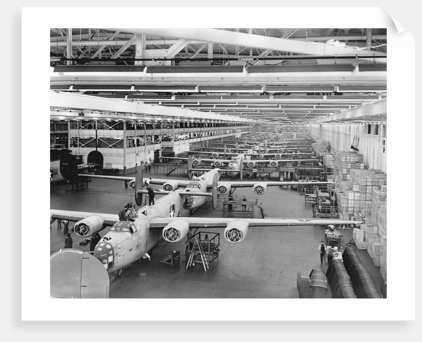 Production Line of B-24 Liberators by Anonymous