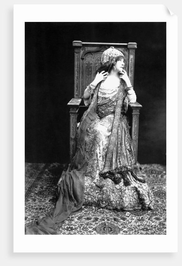 Actress Sarah Bernhardt Seated by Anonymous