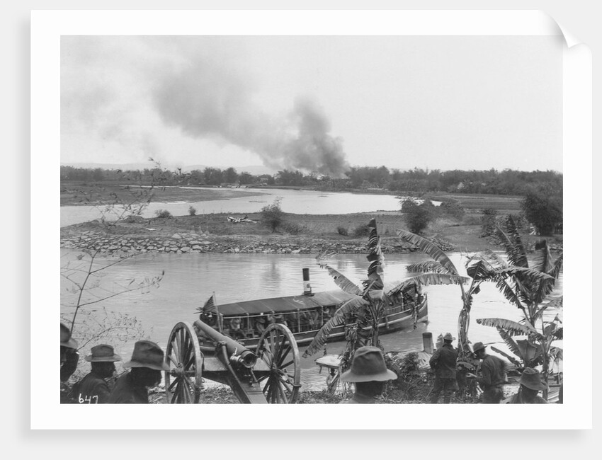 American Soldiers Watching Boat During Philippine Insurrection by Anonymous