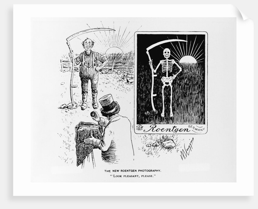 Cartoon of "The New Roentgen Photography" by Anonymous