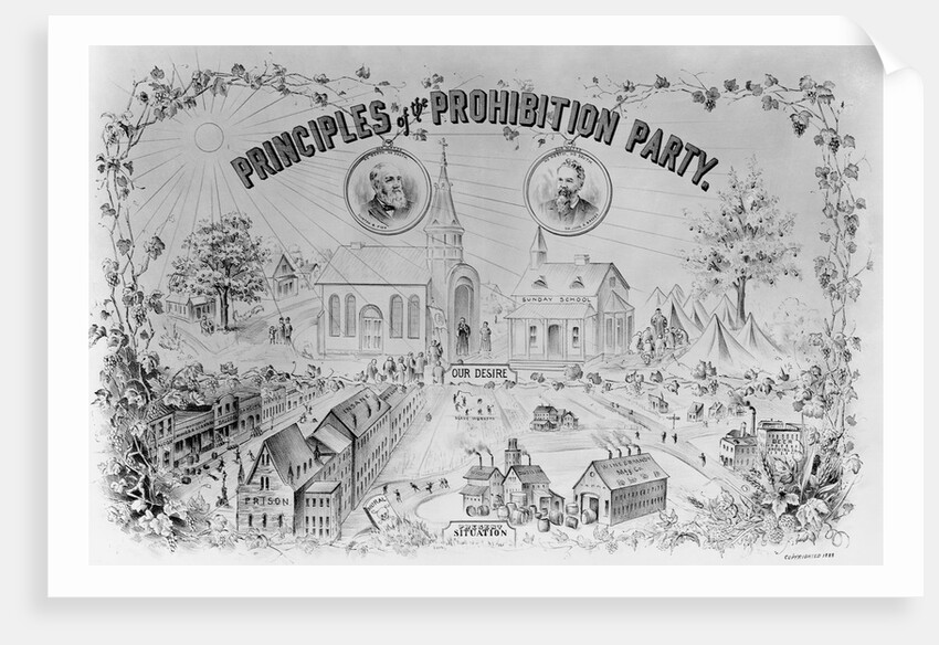 American Lithograph "Principles of the Prohibition Party" by Anonymous