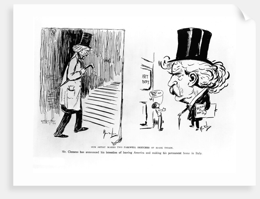 Samuel L. Clemens (two caricatures) by Anonymous