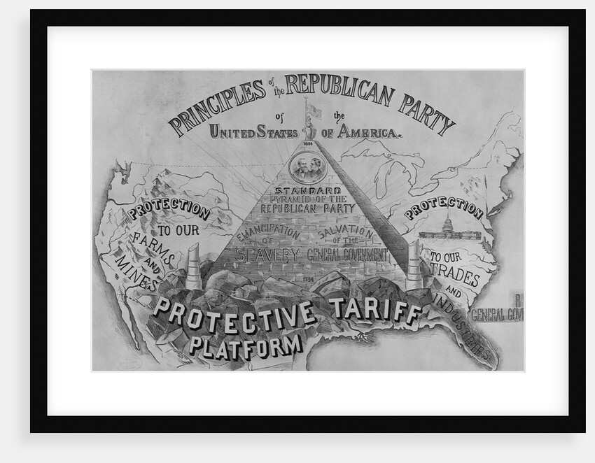 Poster Depicting Republican Party Principles by Anonymous
