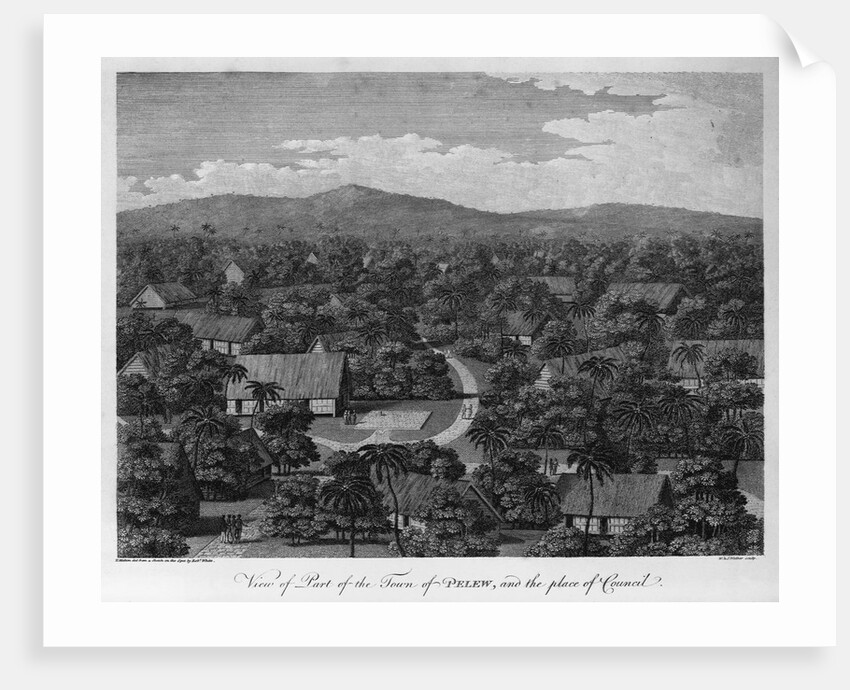 View of Part of the town of Pelew, and the Place of Council by W. & J. Walker