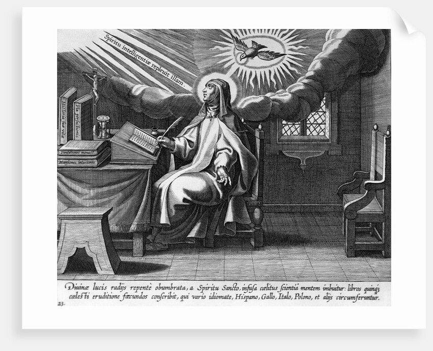 Engraving "Divina lucis radijs repente obumbrata..." by Anonymous