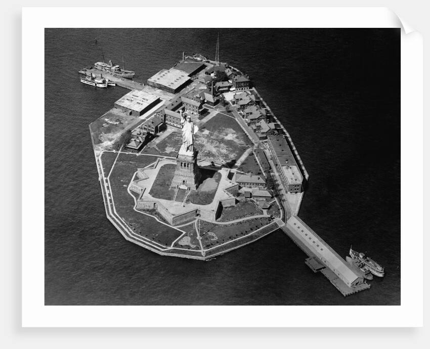 Aerial View of Statue of Liberty by Anonymous