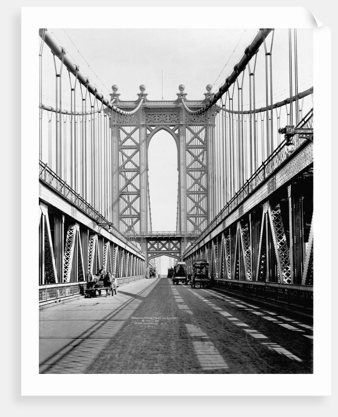Manhattan Bridge Tower and Roadway by Anonymous