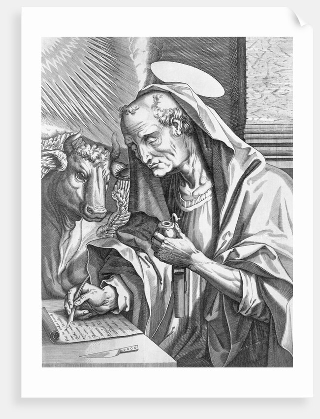 Engraving Saint Luke by Anonymous