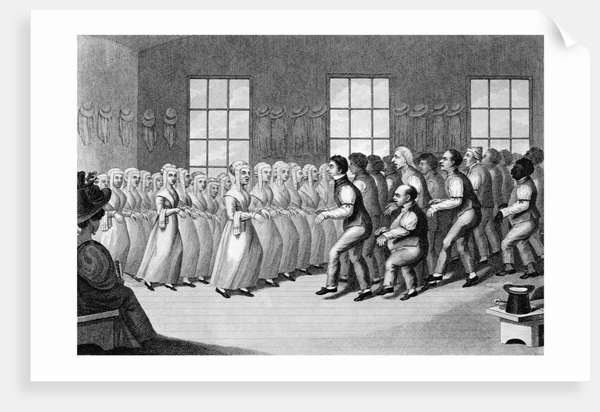 Engraving Shakers Near Lebanon, New York by Anonymous