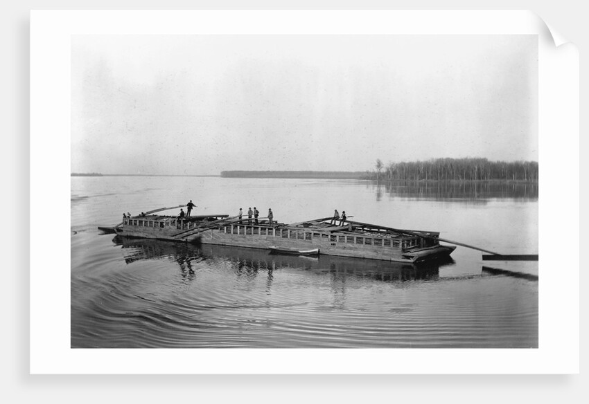 Flatboat on the Mississippi River by Anonymous