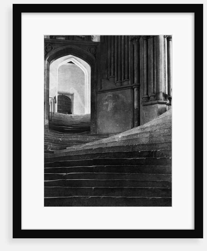 Stairway in Wells Cathedral, England by Anonymous
