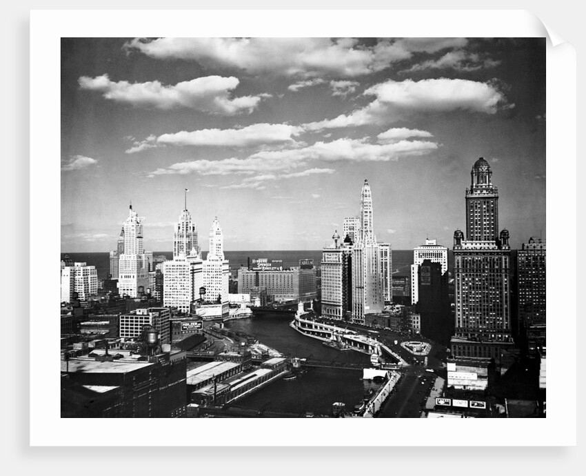 Chicago Skyline from Wacker Drive by Anonymous