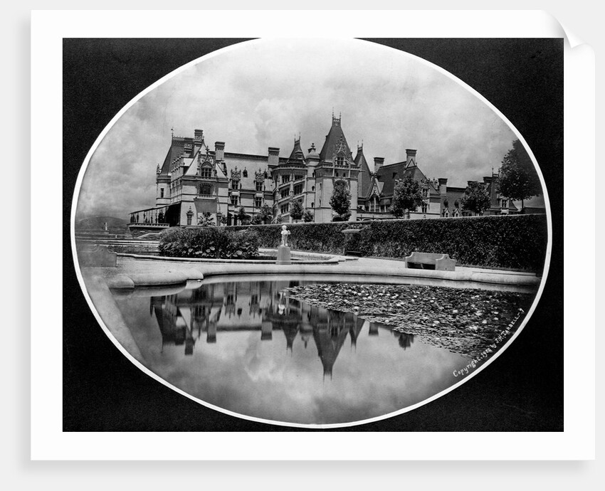 Reflection in Garden Pond of Biltmore House by Anonymous