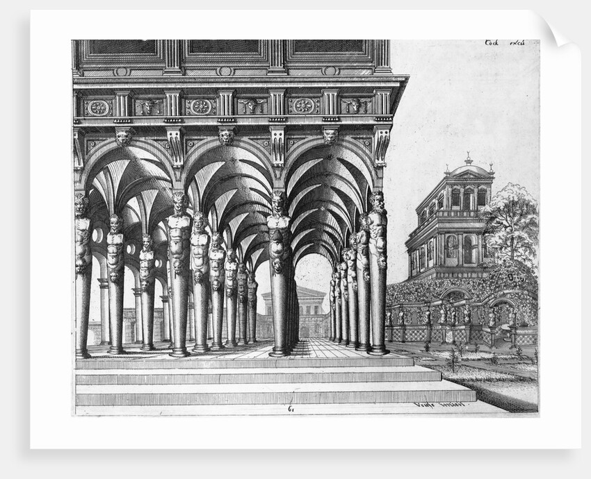 Colonnade With Fantastic Columns by Hieronymous Cock and Jan Vredeman de Vries by Anonymous