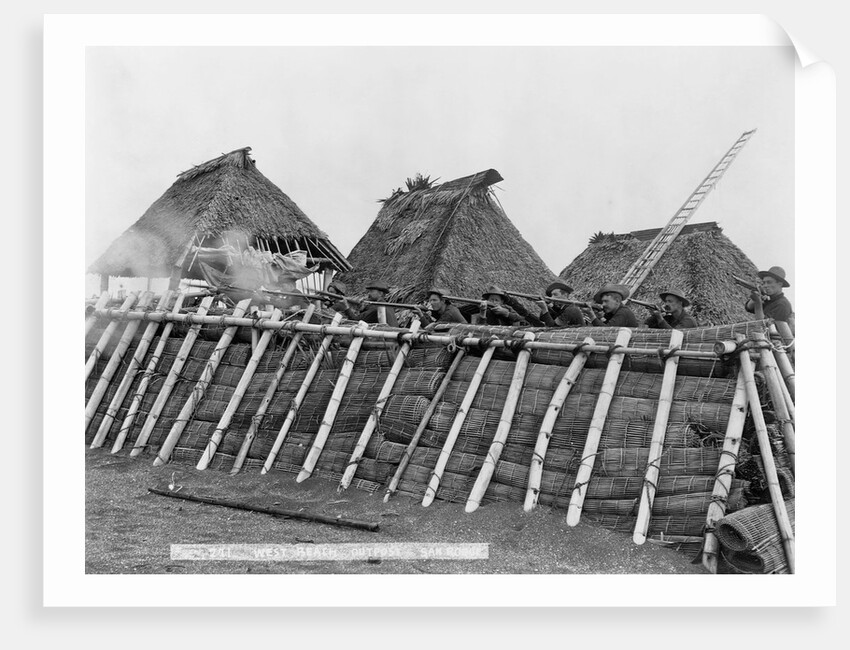 American Soldiers Firing Rifles During Philippine Insurrection by Anonymous