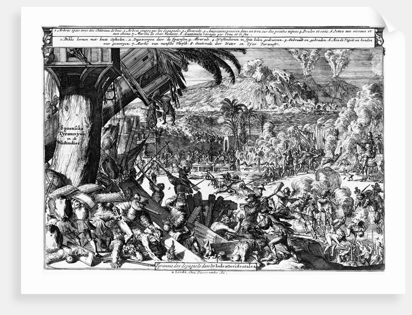 Spanish Tyranny in the West Indies by Pierre van der Aa