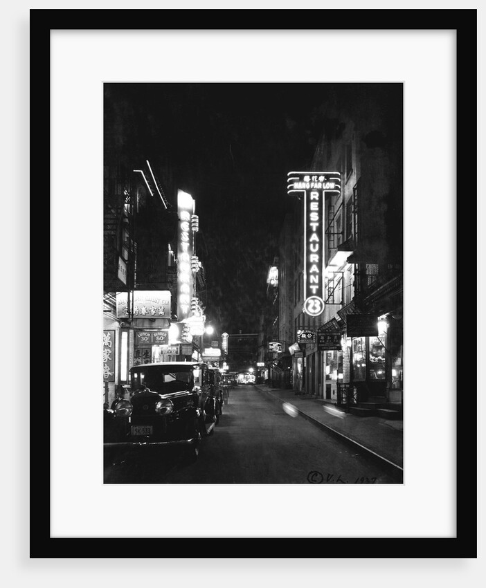 Neon Signs Lining Chinatown Street by Anonymous