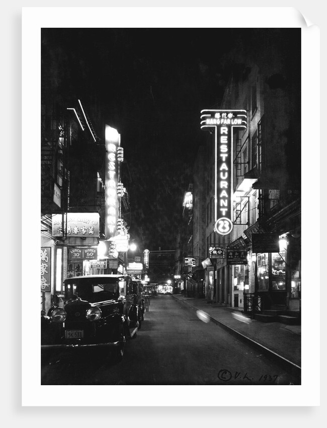 Neon Signs Lining Chinatown Street by Anonymous