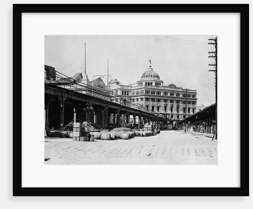 Elevated Railroad by a Produce Exchange by Anonymous