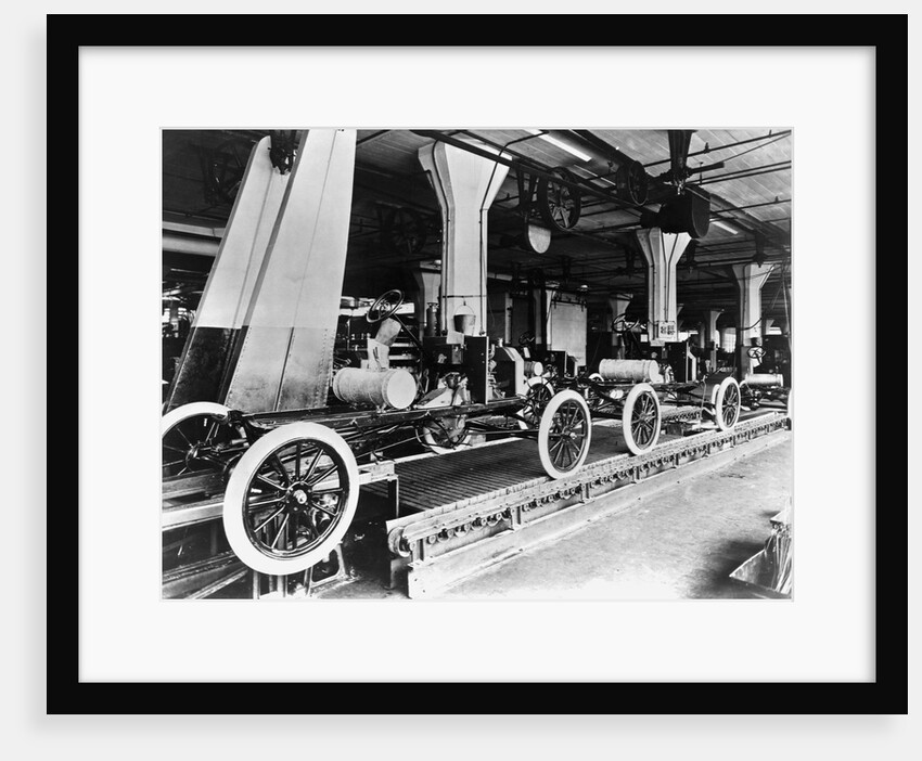 Model T Chassis in Highland Park Ford Plant by Anonymous