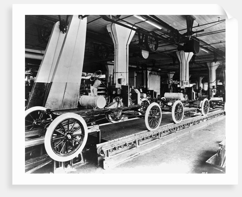 Model T Chassis in Highland Park Ford Plant by Anonymous