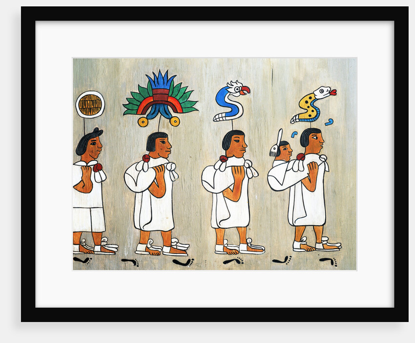 Illustration of Aztec's Migrating to the Valley of Mexico by Anonymous