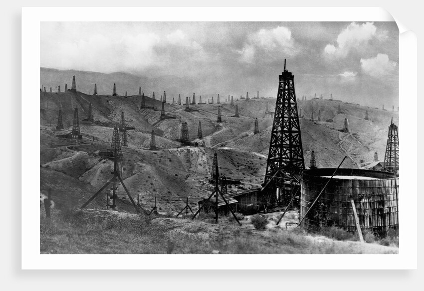 Oil Rigs Near Taft, California by Anonymous
