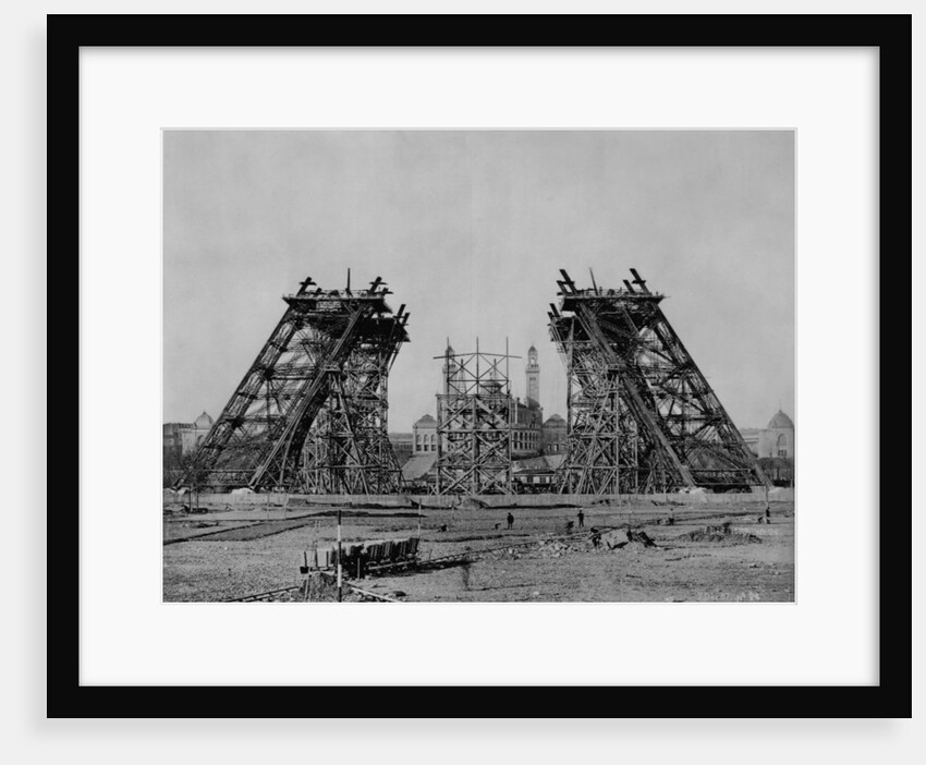 Eiffel Tower During Construction by Anonymous