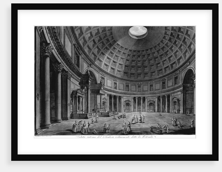 Interior View of the Pantheon by Francesco Piranesi