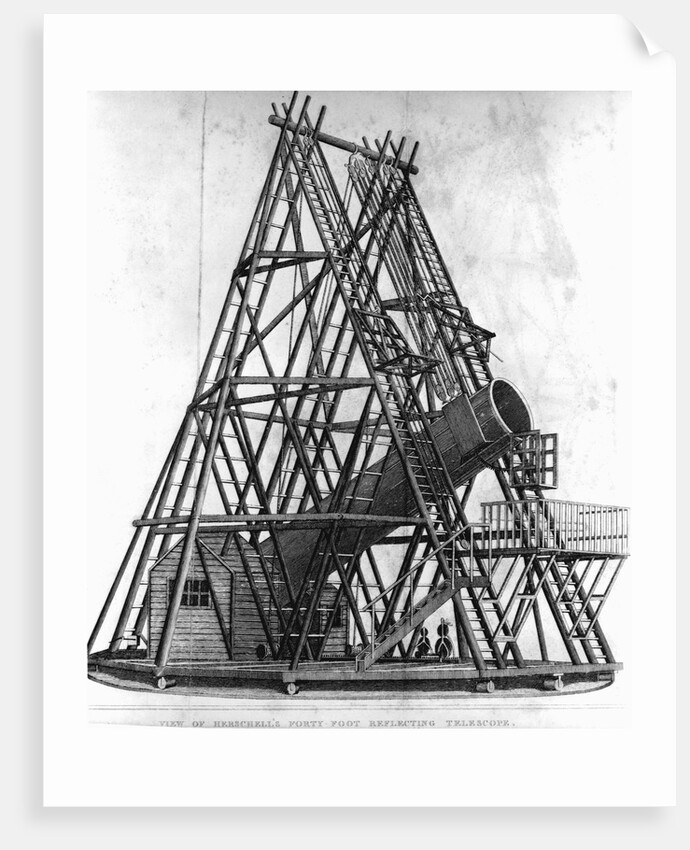 Eighteenth Century Engraving "View of Herschell's Forty Feet Telescope" by Anonymous