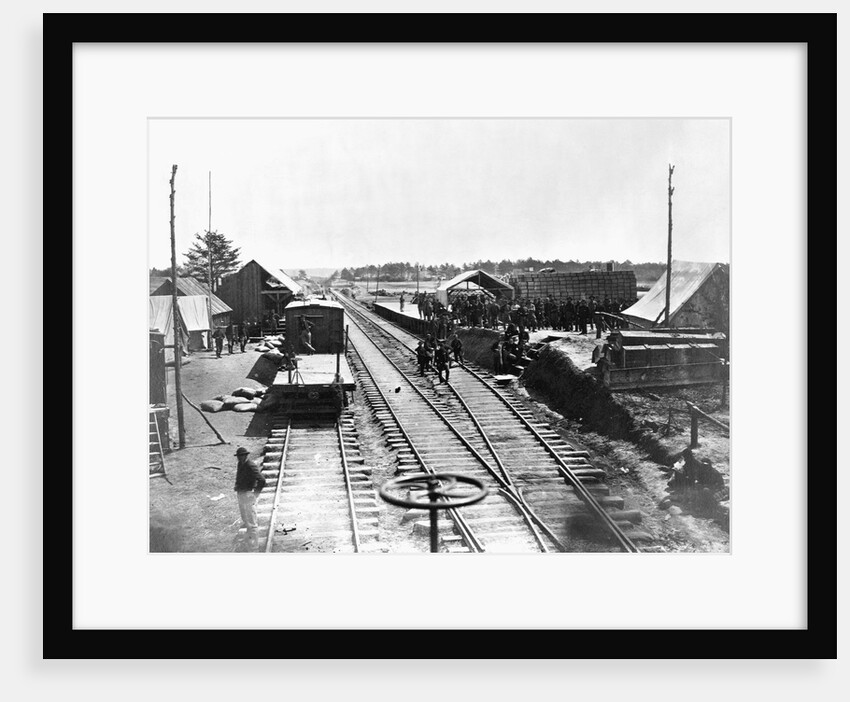 Confederate Soldiers at a Train Station by Anonymous