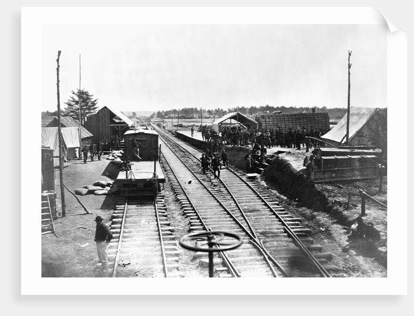 Confederate Soldiers at a Train Station by Anonymous