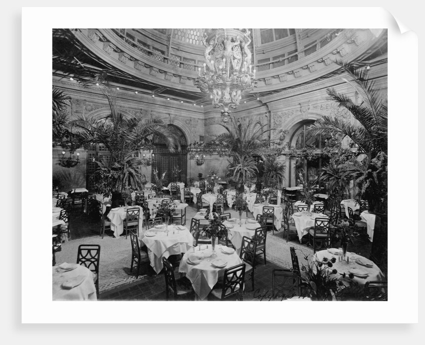 Dining Room in Waldorf-Astoria Hotel in Manhattan by Anonymous
