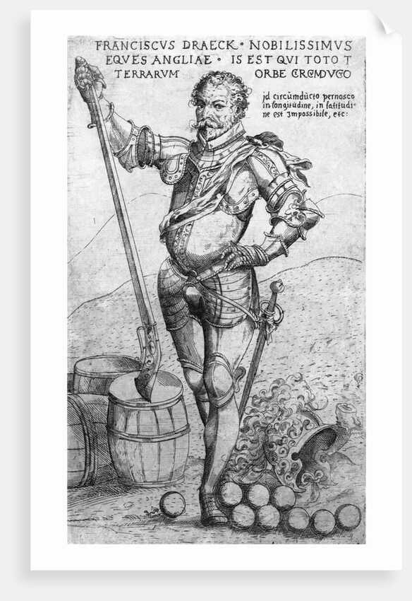 Engraving "Franciscus Draeck. Nobilissimus eques Angliae" by Anonymous