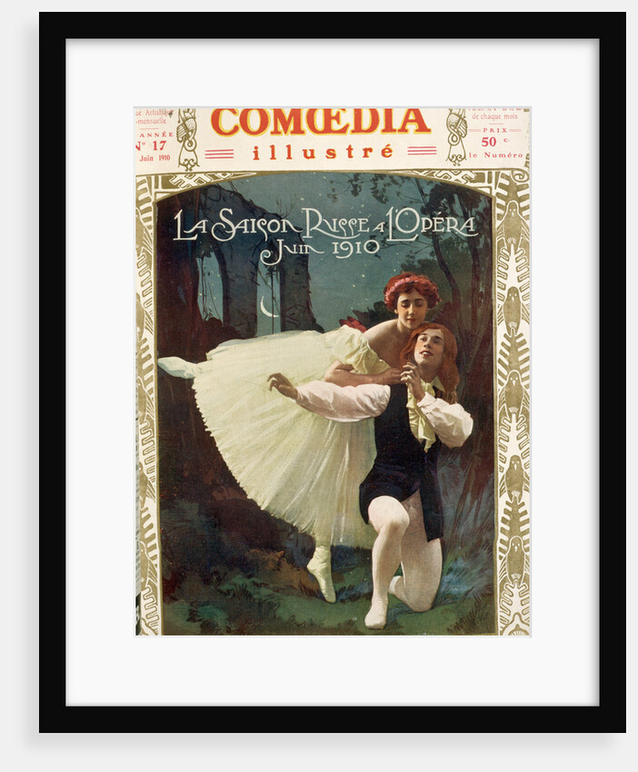 Magazine Illustration Depicting Tamara Karsavina and Vaclav Nijinsky by Anonymous