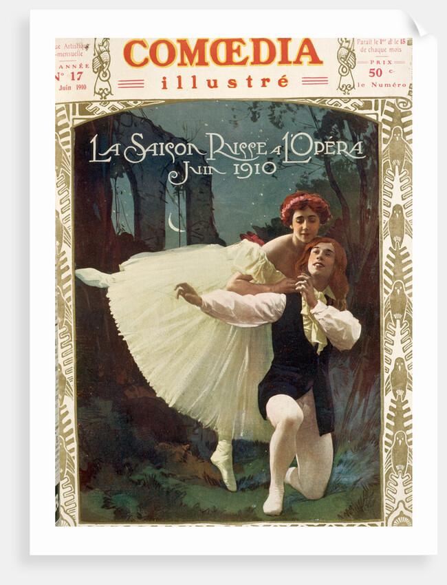 Magazine Illustration Depicting Tamara Karsavina and Vaclav Nijinsky by Anonymous