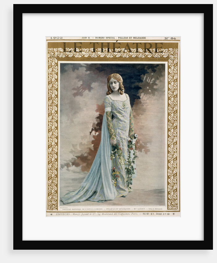Illustration from Le Theatre of Mademoiselle Garden as Melisande in Debussy's "Pelleas et Melisande" by Anonymous