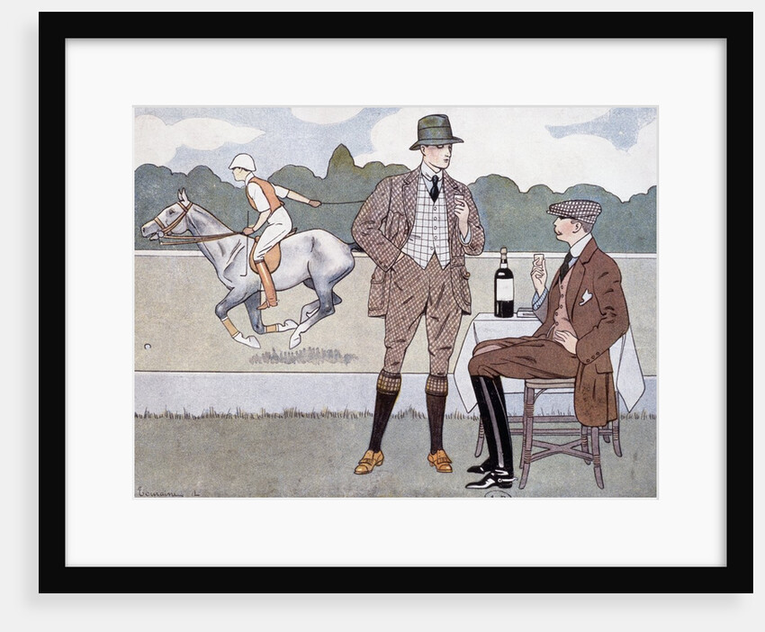 Print Depicting Spectators at a Polo Game by Anonymous