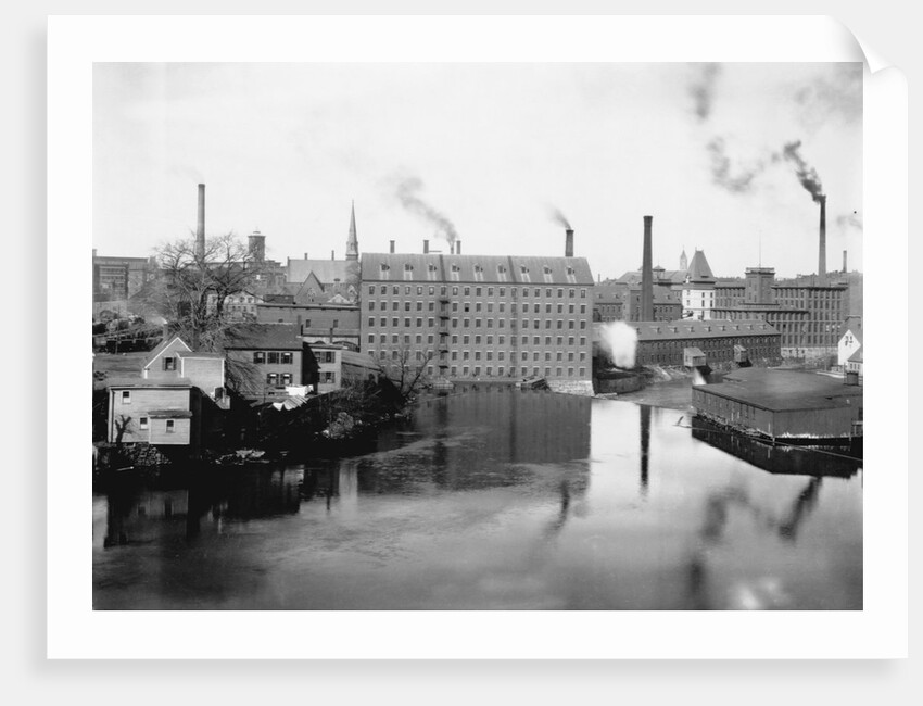 Mills and Smokestacks in Lowell, Massachusetts by Anonymous