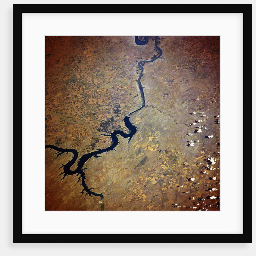 Low-Earth-Orbit View of Oahe Dam and Missouri River by Anonymous