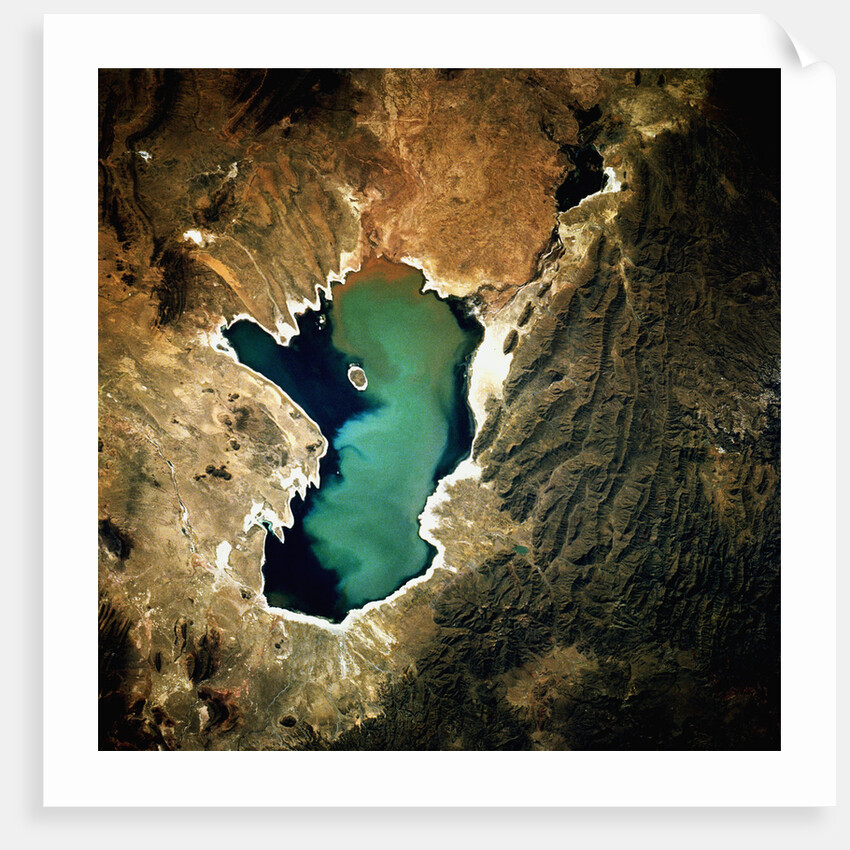 Low-Earth-Orbit View of Lake Poopo by Anonymous