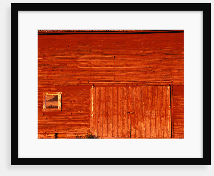 Detail of a Red Barn by Anonymous