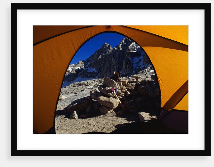 Tent and Sierra Nevada Mountains by Anonymous
