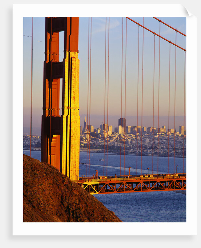 Golden Gate Bridge and San Francisco Skyline by Anonymous