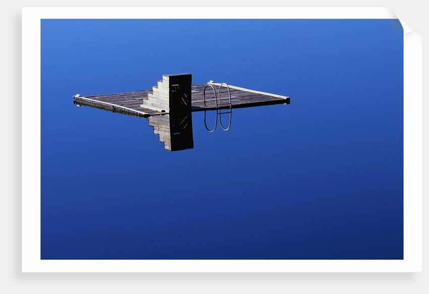 Diving Platform on Calm Lake by Anonymous